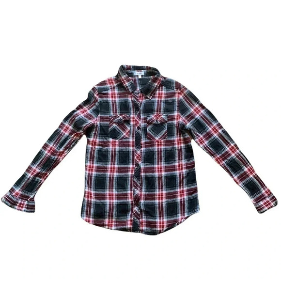 Marisol Long Sleeve Button Down Plaid Shirt Flannel - Picture 1 of 7